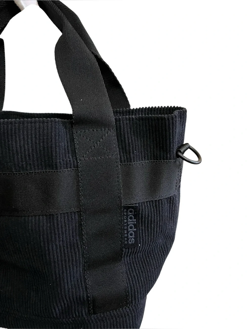 Adidas Unisex Corduroy Adjustable-Strap Mini Tote Bag‎